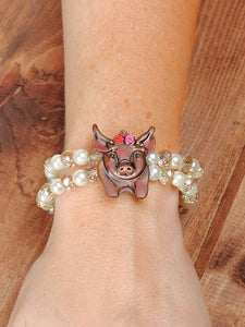 Flower Crown Copper Pig Pearl Bracelet
