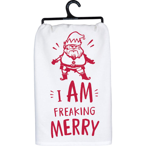 I Am Freaking Merry Kitchen Towel