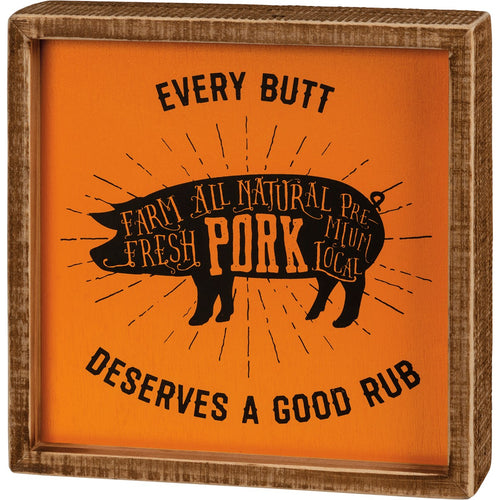 Good Rub Inset Box Sign