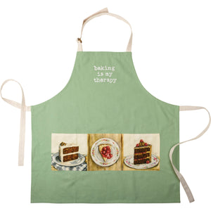Cake Slices Baking Is My Therapy Apron
