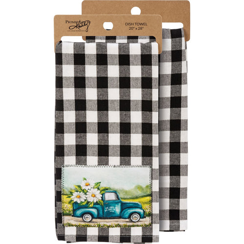 Daisies She Loves Me Farm Kitchen Towel