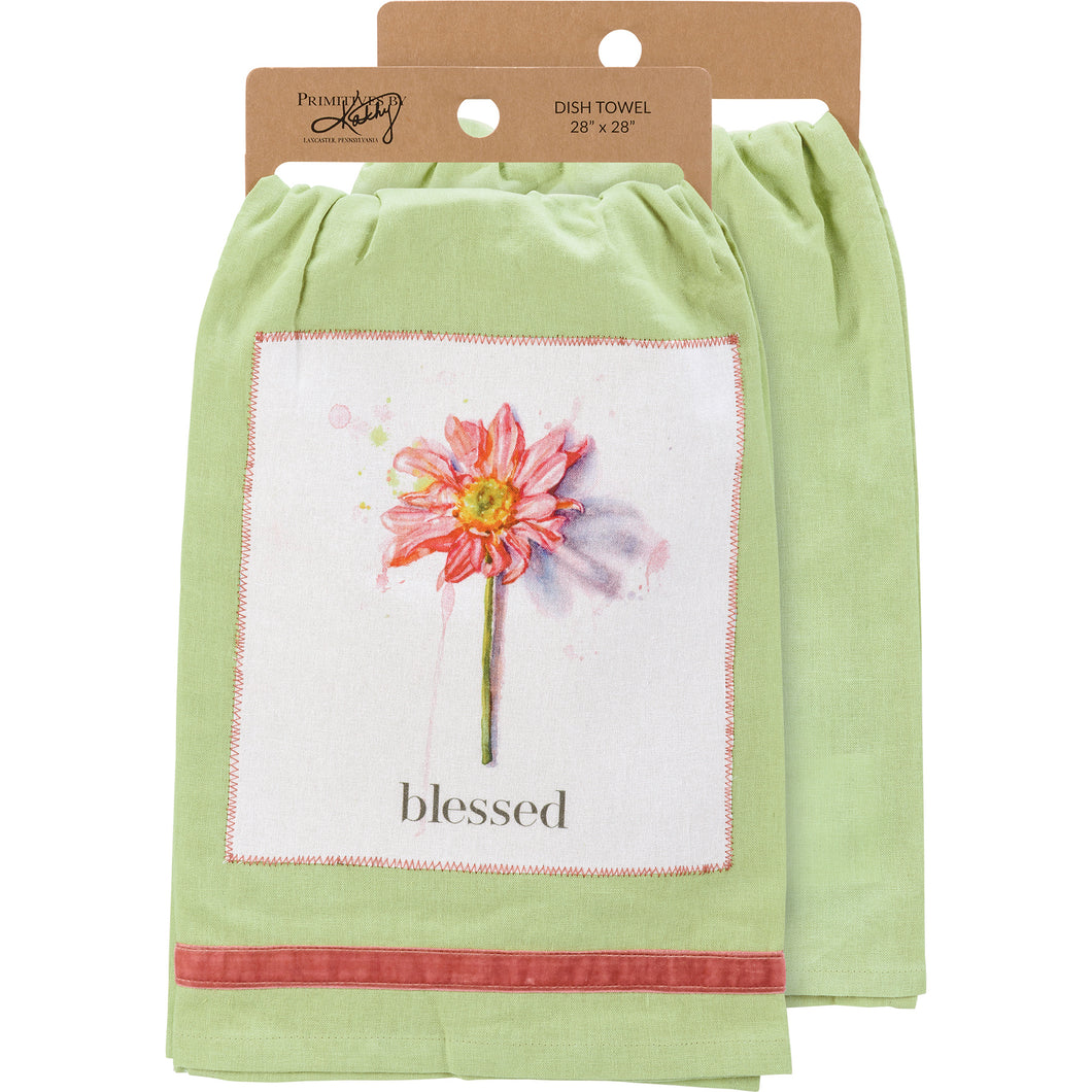 Floral Blessed Kitchen Towel