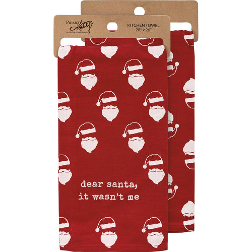 Dear Santa It Wasn't Me Kitchen Towel