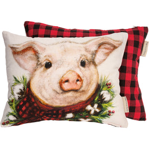 Pig & Wreath Pillow