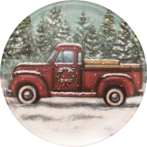 Red Truck Large Plate