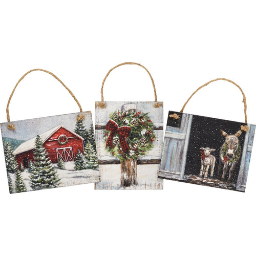 Wintry Farm Ornaments