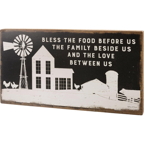 Bless the Food Before Us Box Sign