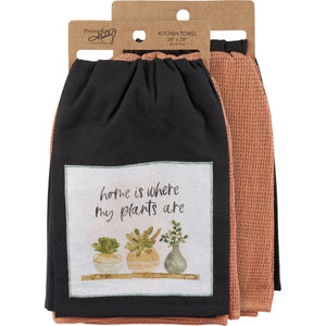 Where My Plants Are Kitchen Towel Set