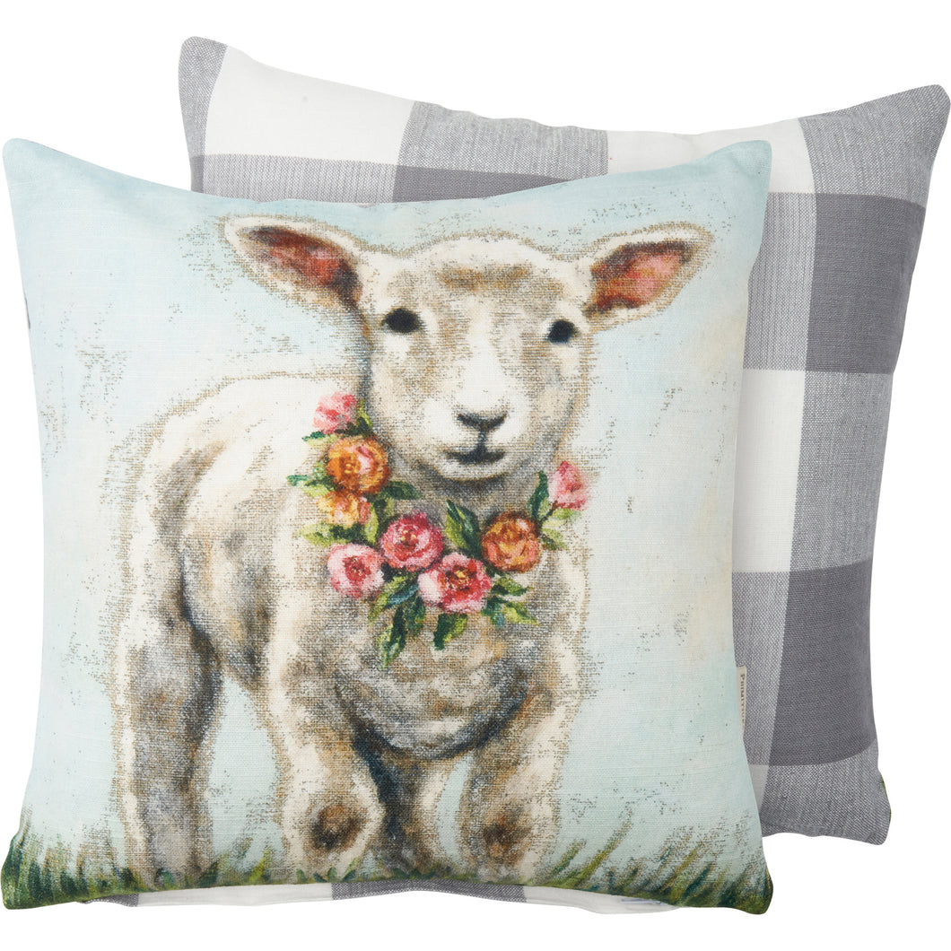 Floral Lamb Pillow