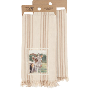 Brown And White Goat Kitchen Towel