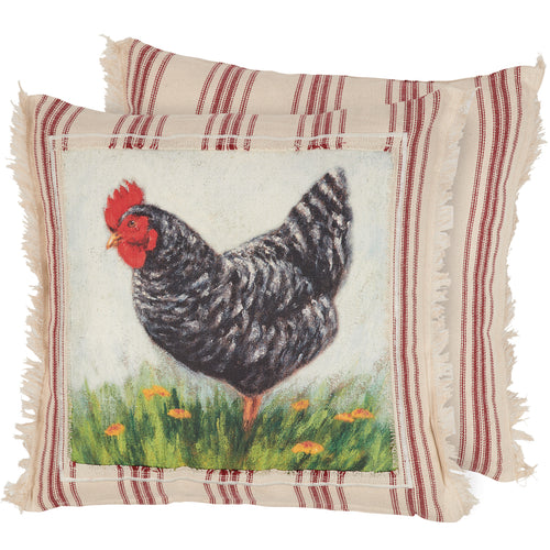 Plymouth Rock Chicken Pillow
