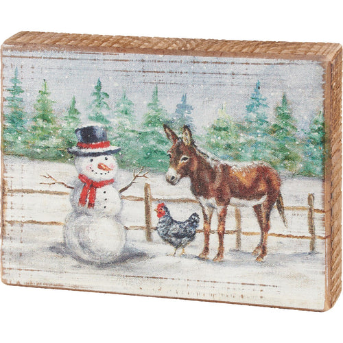 Winter Friends Block Sign