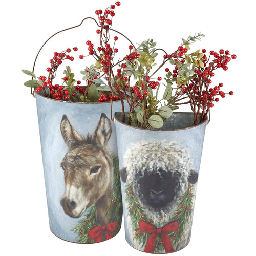 Christmas Animals Wall Buckets