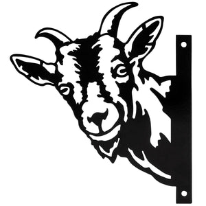 Outdoor Metal Goat Decor