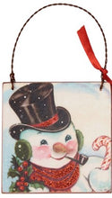Retro Snowmen Ornament Set