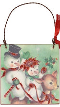 Retro Snowmen Ornament Set