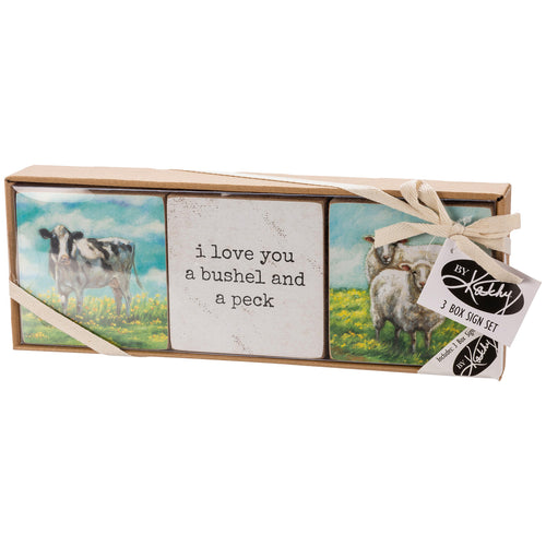 I Love You Box Sign Set
