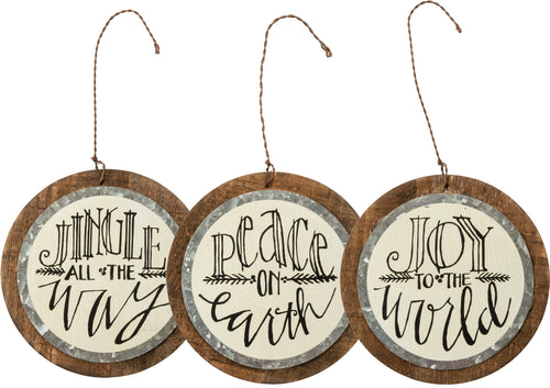 Jingle Joy Peace Ornament Set