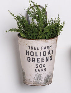Tree Farm Holiday Greens Wall Buckets
