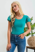 Lace Sleeve Knit Top (2 colors)