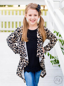 Girls' Sophie's Leopard Print Cardigan