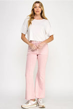 Saige P8116 Mineral Wash Color with Seam Detail Pink
