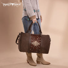Trinity Ranch Floral Aztec Tooled Collection Weekender Bag
