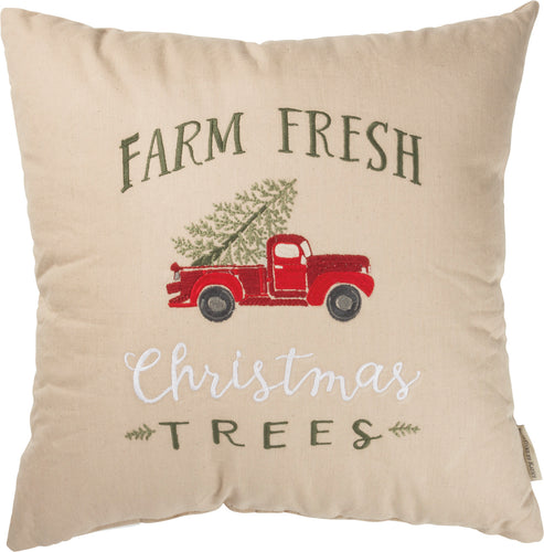 Farm Fresh Christmas Trees Pillow