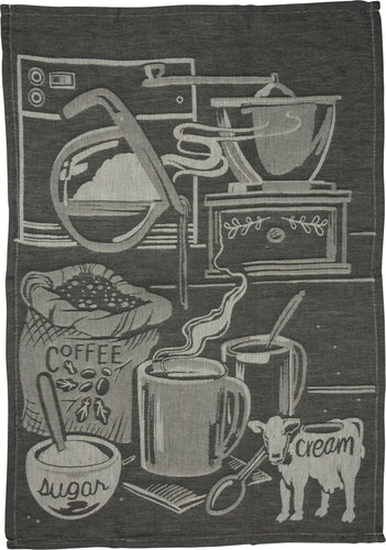 Coffee, Sugar, Cream Dish Towel