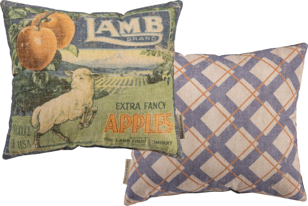Lamb Apples Pillow