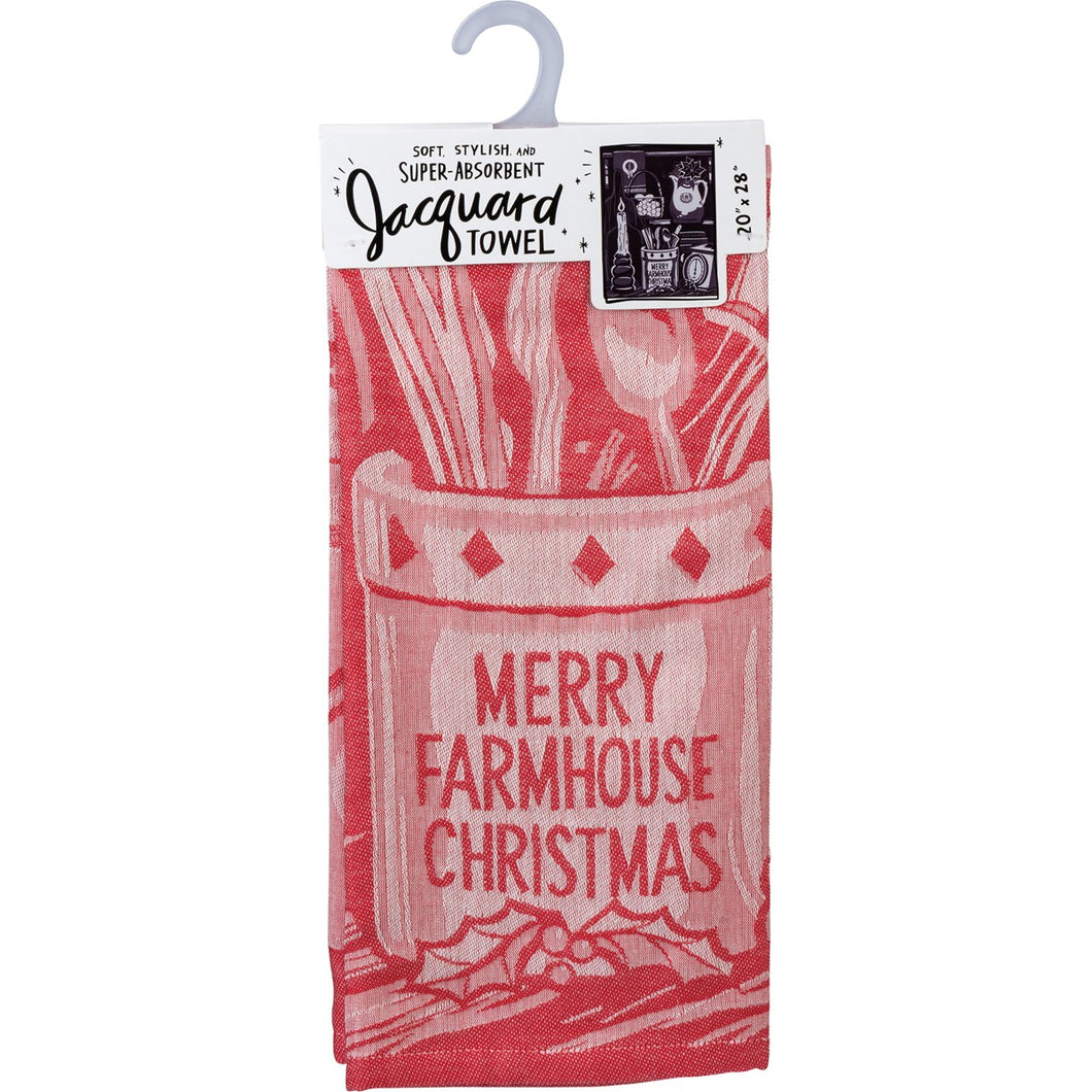 Merry Farmhouse Christmas Kitchen Towel