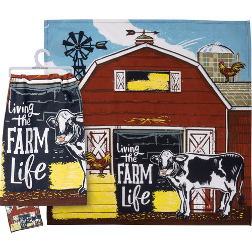 Living The Farm Life  Kitchen Towel