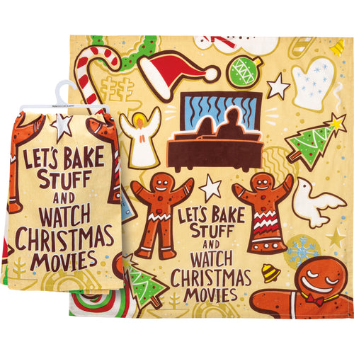 Let's Bake Stuff And Watch Movies Kitchen Towel