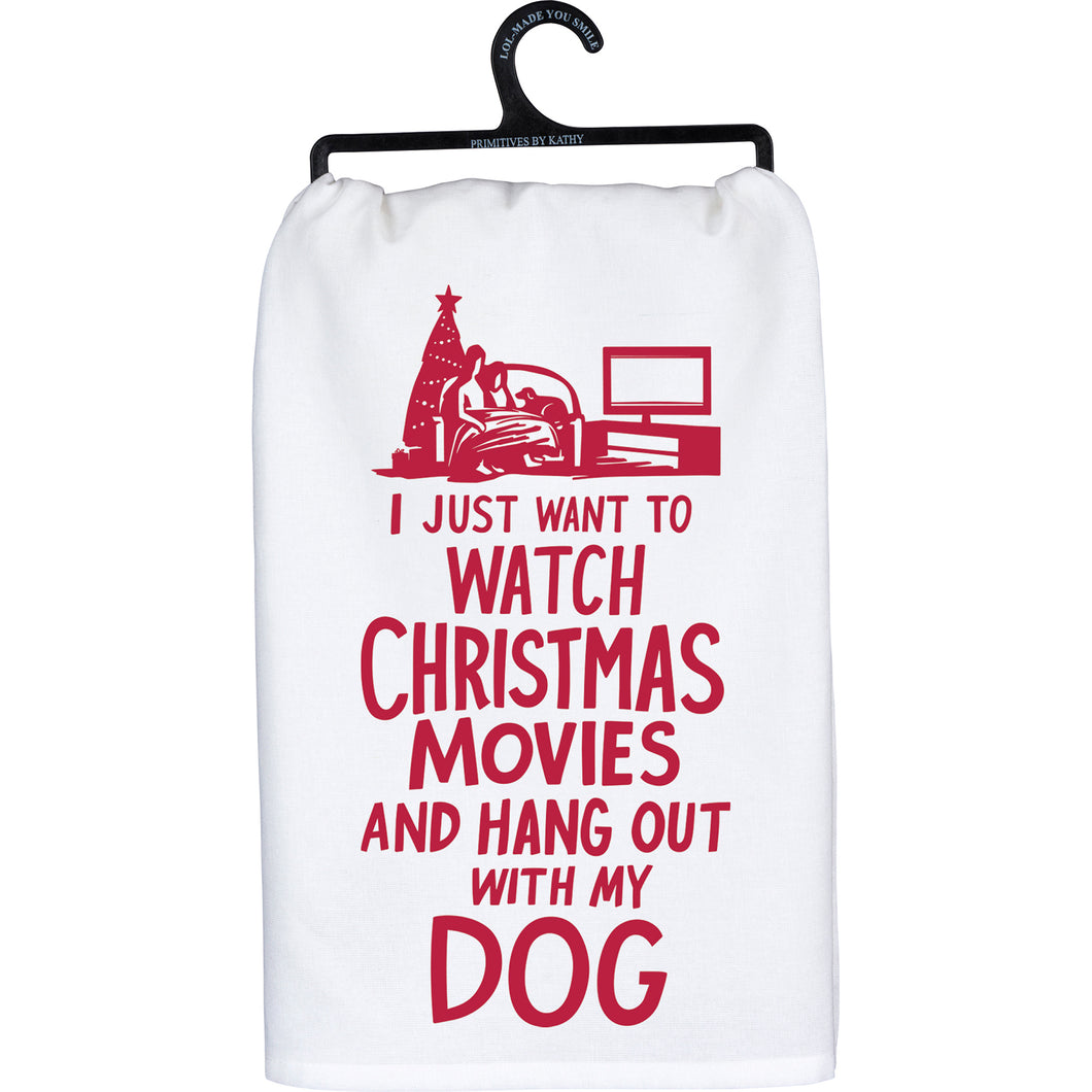 Just Want To Hang Out With My Dog Kitchen Towel