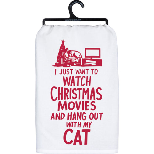 Just Want To Hang Out With My Cat Kitchen Towel
