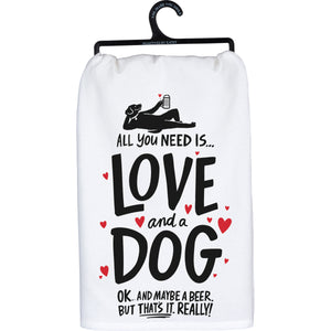 Dog And Maybe A Beer Kitchen Towel