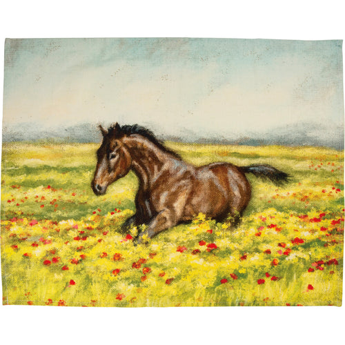 Horse In Field Kitchen Towel