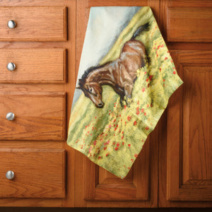 Horse In Field Kitchen Towel