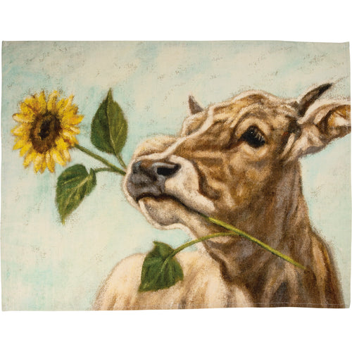 Sunflower Cow Kitchen Towel