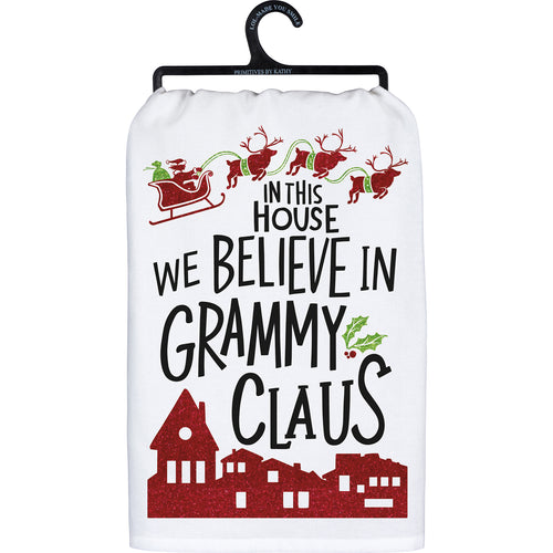 We Believe In Grammy Claus Kitchen Towel