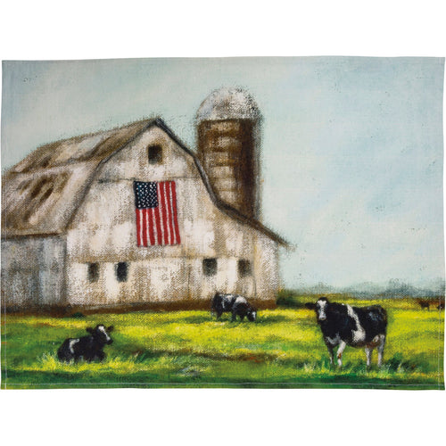Farm And Flag Kitchen Towel