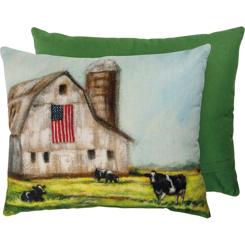Farm and Flag Pillow
