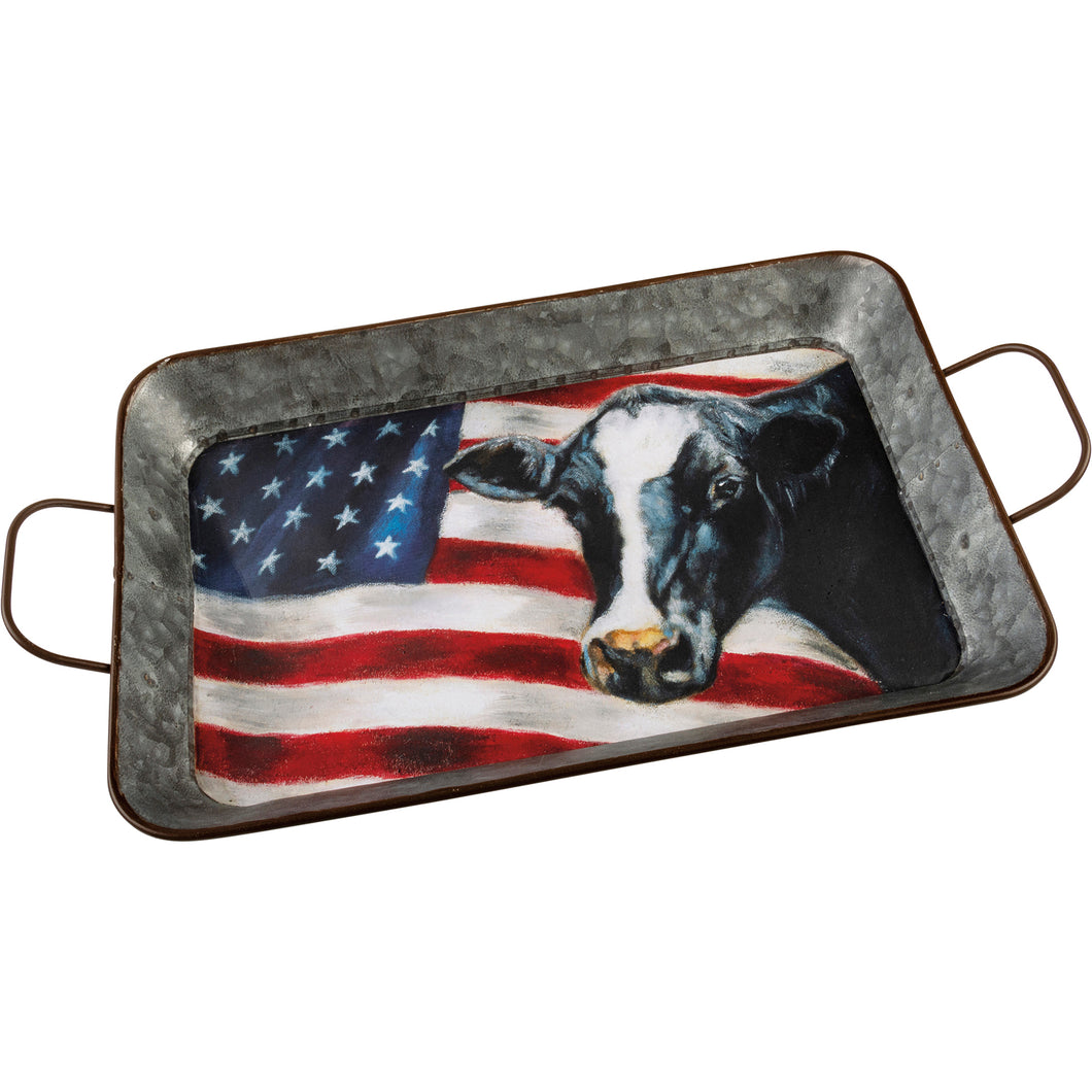 Cow and Flag Tray