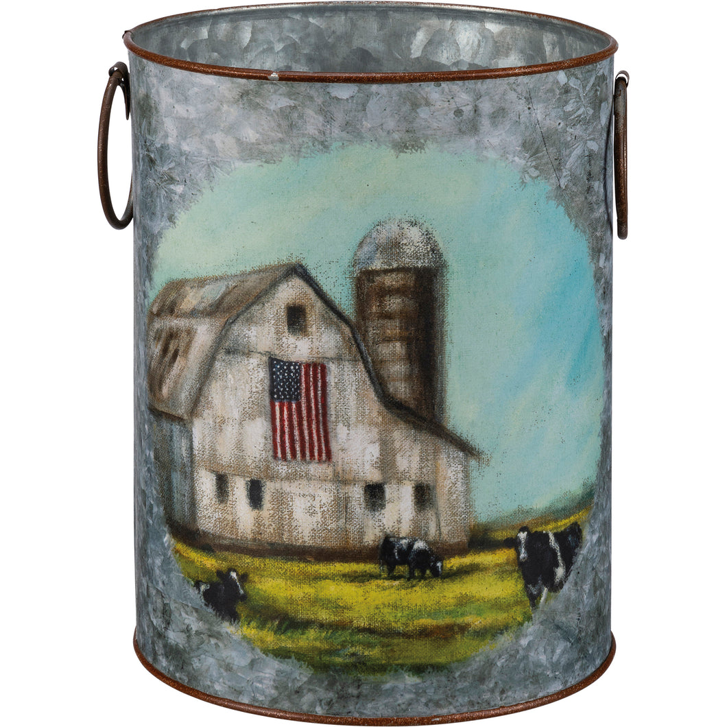 Farm And Flag Bucket