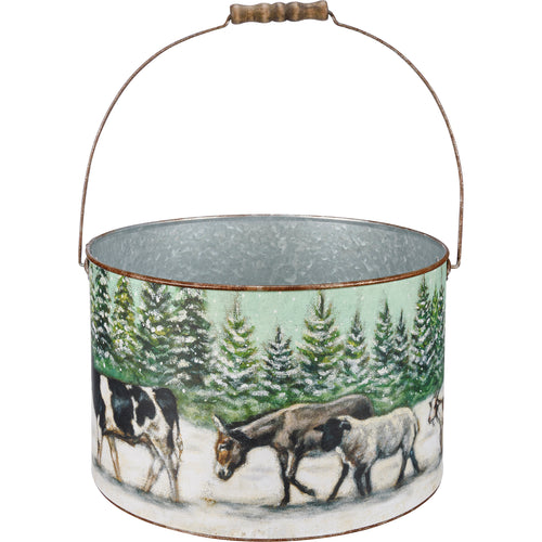 Farm Christmas Bucket