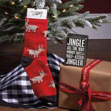 Jingle All The Way Box Sign & Sock Set