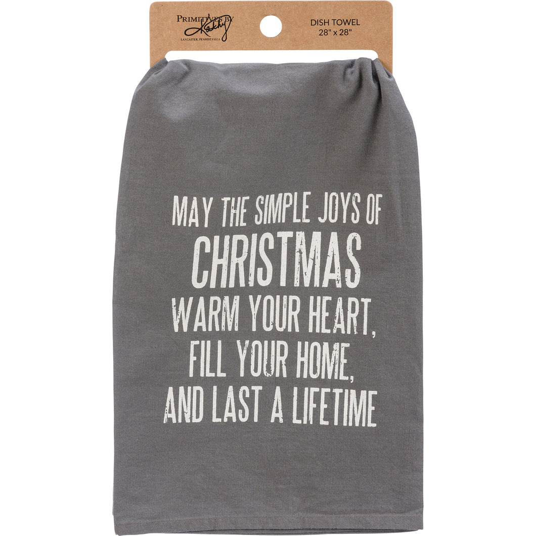 Joys Of Christmas Warm You  Kitchen Towel