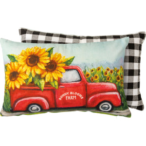 Sunflower Sunny Blooms Farm Pillow
