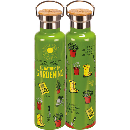 I'd Rather Be Gardening Insulated Bottle