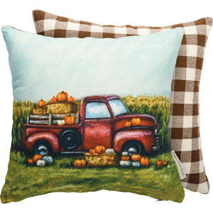 Pumpkin Truck Pillow